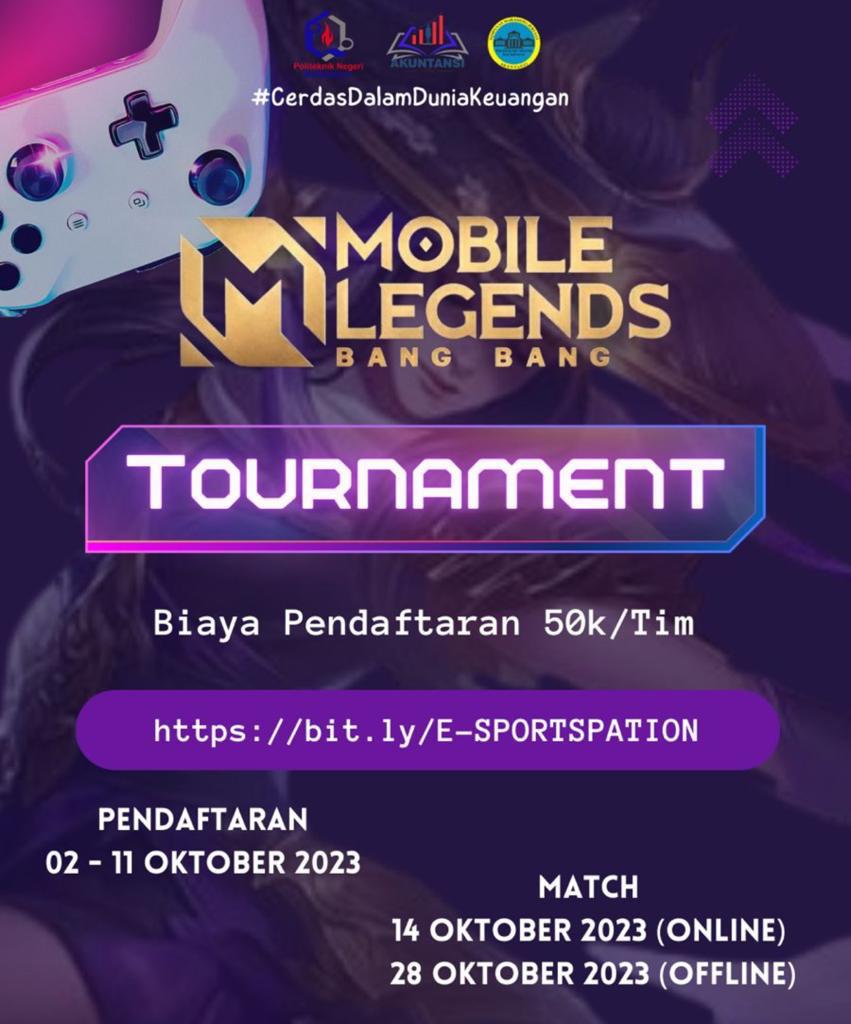 Open to the public, the Mobile Legend Tournament by HMJ Accounting Poltekba will start soon